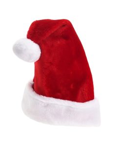 Santa hat, polyester, red color, 30x40 cm