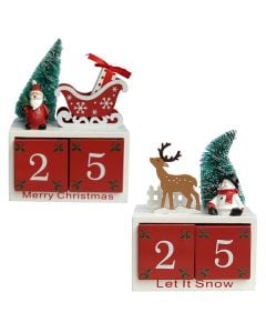 Kalendar festiv me bateri, Merry Christmas, ndricim LED