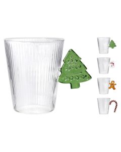 Coffee cup, glass, 4 different designs