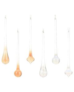 Objekt dekorues me varje, qelq, kristal, ngjyre transparente, D.7cm x H.30cm