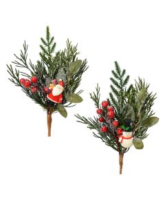 Dege dekorative Christmas, pishe me berry, D.8cm x H.20cm