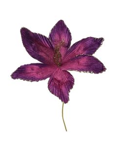 Christmas decorative flowers, purple color, L.23cm x W.10cm x H.60cm