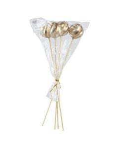Christmas decorative branch, Lollipop, gold color, D.6cm x H.36cm