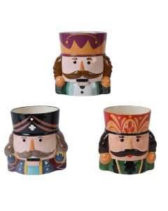 Vazo dekorative me motive Christmas, qeramike, Arrethyes, L.26cm x W.17cm x H.33cm