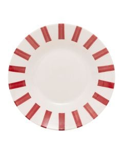 Cherry soup plate, porcelain, white/red, Dia. 20.2 x H 4 cm