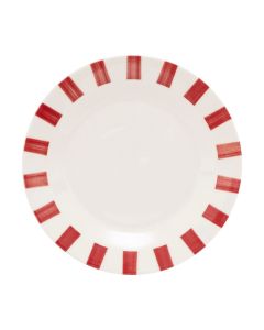 Cherry dessert plate, porcelain, white/red, Dia. 19 x H 1.8 cm