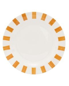 Cherry dessert plate, porcelain, white/orange, Dia. 19 x H 1.8 cm