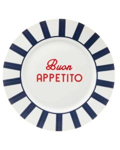 Della Pasta serving plate, porcelain, white/blue, Dia. 26.9 x H 2.1 cm