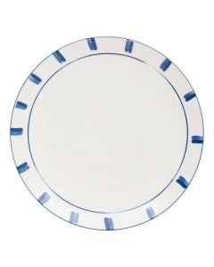 Oceania serving plate, porcelain, white/blue, Dia. 26.8 x H 2.7 cm