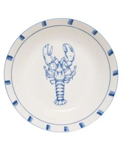 Oceania soup plate, porcelain, white/blue with scorpion design, Dia. 20.2 x H 4.5 cm