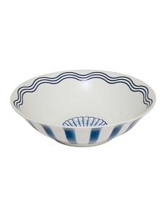 Tas Oceania, porcelan, e bardhë/blu, Dia. 25.8 x H 7.5 cm