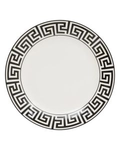 The Palm Resort serving plate, porcelain, white/black, Dia. 26.8 x H 2.5 cm