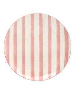 Charlie serving plate, porcelain, white/pink, Dia. 26.8 x H 2.7 cm