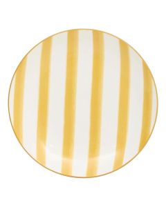 Charlie dessert plate, porcelain, white/yellow, Dia. 19 x H 2.3 cm
