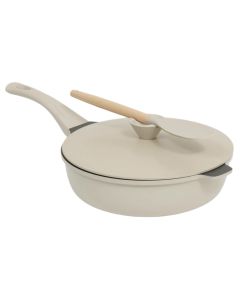 Cocotte deep pan, aluminium, beige, Dia. 28 cm