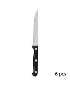 Thikë mishi Luxury (PK6), inoks, ngjyrë argjendi/e zezë, 21.3 cm