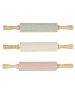 Solstice rolling pin, wood/silicone, assorted colors, Dia. 5.1 x 39.5 cm