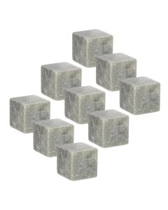 Whisky ice cubes (Pck9), clay, stone color, 2x2x2 cm
