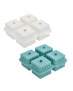 Prism ice cubes mould, silicone, assorted colors, 15.5x14.5x6.5 cm