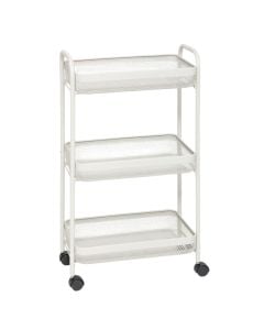 Mayaj 3-tier organizer shelf, steel, beige, 46.5x26.5x79.6 cm