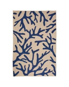 Oceania carpet, rayon, beige/blue, 120x170 cm