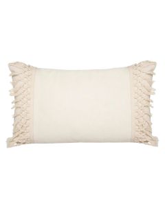 Morocco decorative pillow, polyester/rayon, ivory, 30x50 cm
