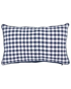 Oceania decorative pillow, polyester/rayon, blue/white, 30x50 cm