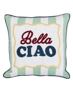 Della Pasta decorative pillow, polyester/rayon, multicolored, 40x40 cm