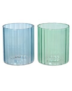 Gotë uji, qelq, ngjyra të ndryshme, Dia. 8 x H 9 cm