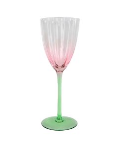 Gotë shampanje Fleur, qelq, jeshile/e kuqe, Dia. 8.3 x H 23.5 cm