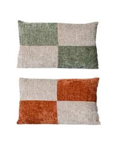 Decorative pillow, polyester, assorted colors, 30x50 cm