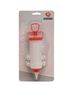 Shiringë mbushëse për ëmbëlsira, plastike, e bardhë/e kuqe, 20 cm