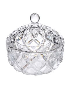 Candy holder, glass, transparent, Dia. 17.8 x H 18 cm