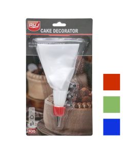 Kone kremi mbushëse për ëmbëlsira me 3 koka, plastike, e bardhë, 28x16.5 cm