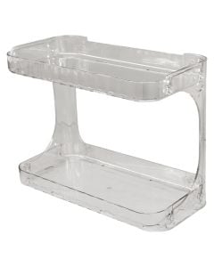 Cosmetic storage rack, plastic, transparent, 18x7.5x34 cm