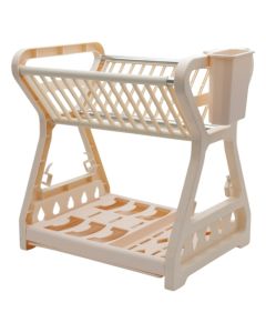 Dish drying rack, plastic, assorted colors, 36x25x9 cm