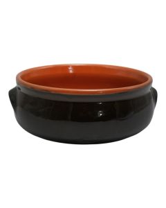 Florentia terracotta casserole dish, ceramic/terracotta, black/orange, Dia. 17 cm