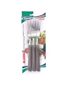 Pirun tavoline Allegra (PK3), inoks/plastike, ngjyrë argjendi/bezhë-gri, 20.5 cm
