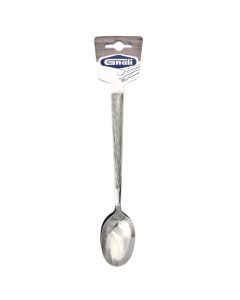 Lugë tavoline Dafne (PK2), inoks/plastike, ngjyrë argjendi/lisi e zbardhur, 20.5 cm