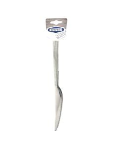 Thikë tavoline Dafne (PK2), inoks/plastike, ngjyrë argjendi/lisi e zbardhur, 23 cm