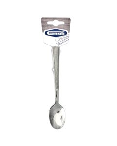 Lugë kafeje Dafne (PK2), inoks/plastike, ngjyrë argjendi/lisi e zbardhur, 15.2 cm