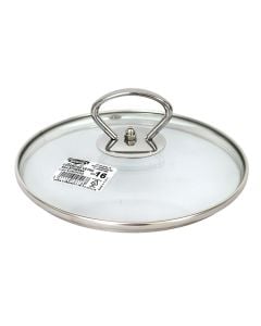 Pot lid Etherna, glass/stainless steel, transparent/silver color, Dia. 16 cm