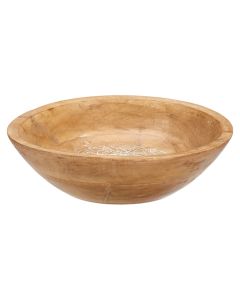 Tas, druri, natyrale, Dia. 23 x H 6 cm