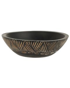 Tas, druri, kafe e errët, Dia. 24 x H 7 cm