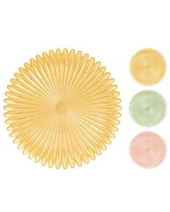 Serving plate Sun, glass, assorted colors, Dia. 28 cm