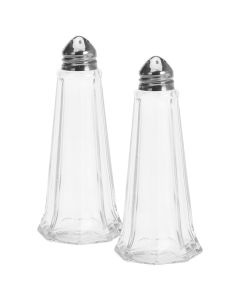 Pepper and salt set (Pck2), glass, transparent, 11x5 cm