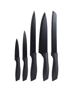 Set thika kuzhine (PK5), polipropilen, ngjyrë argjendi/e zezë, 23-32 cm