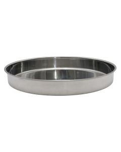 Baking pan, stainless steel, silver color, Dia. 36 x 6.4 cm