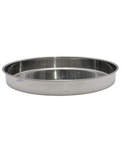 Baking pan, stainless steel, silver color, Dia. 40 x 6.6 cm