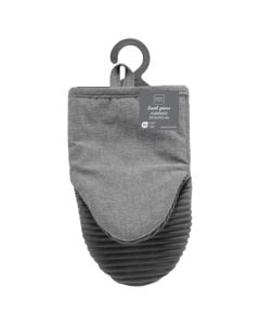 Pinch kitchen gloves Adam, cotton/silicone, grey, 24.5x14.5 cm